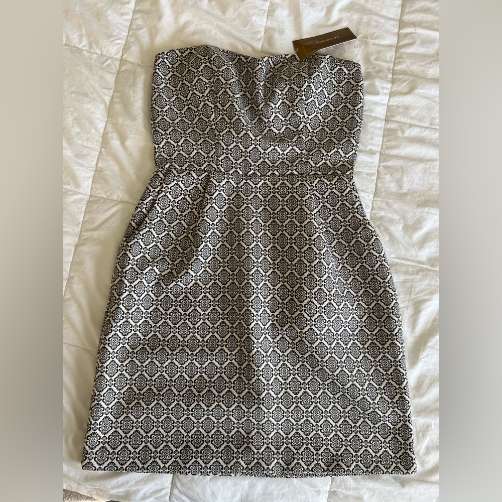 Miami Black and White Geometric Mini Dress